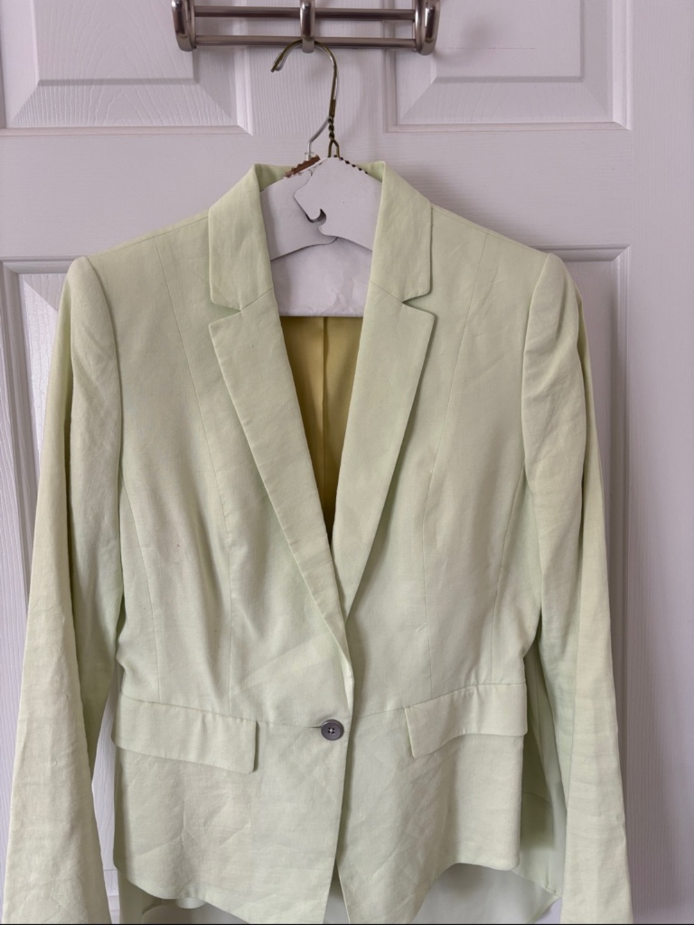 Elie Tahari Pale Mint Single-Button Blazer